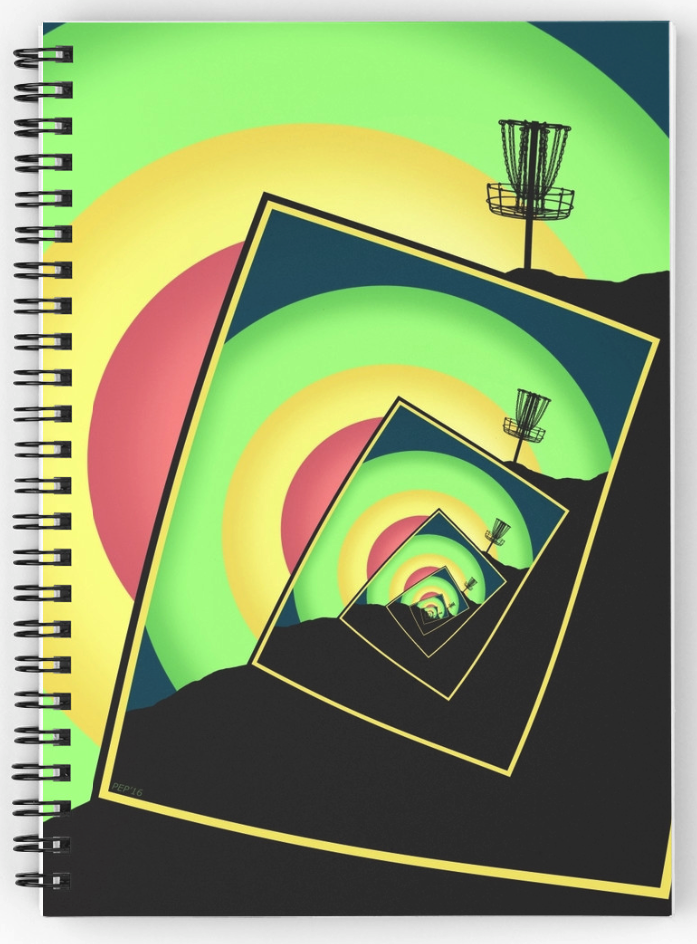 Disc Golf Baskets Spiral Notebook