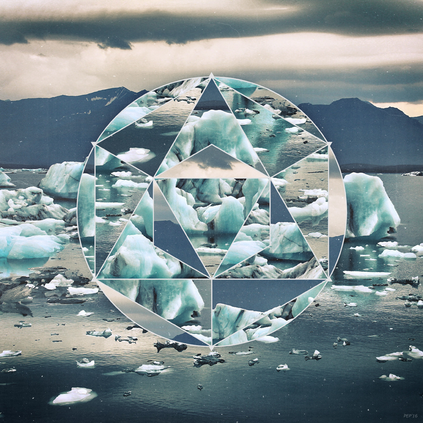 Geometric Icebergs Abstract