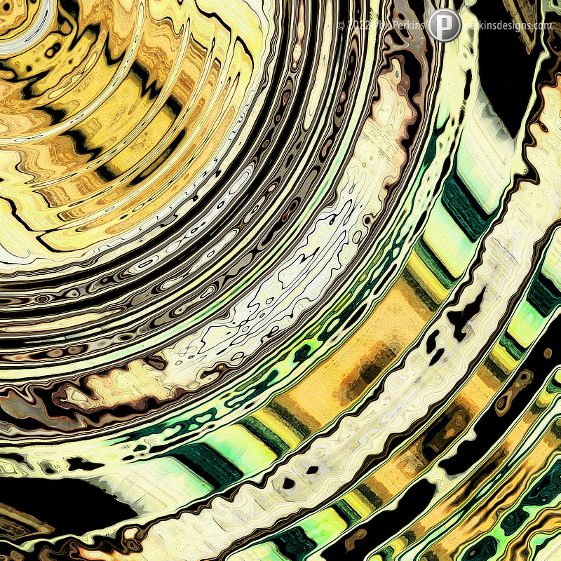 Gold and Green Waves