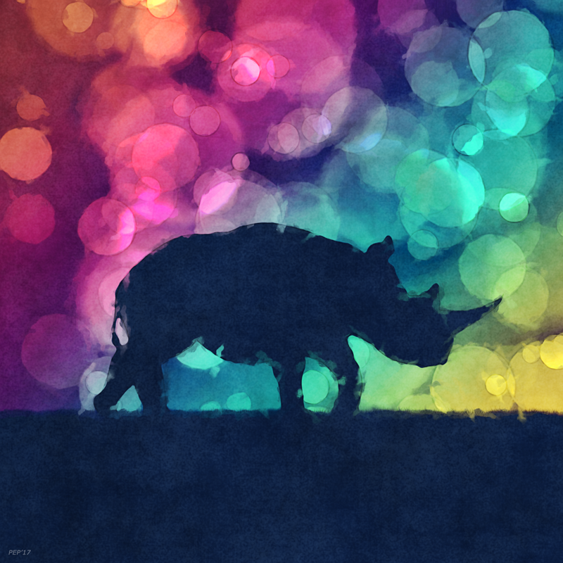 Pop Art Rhinoceros