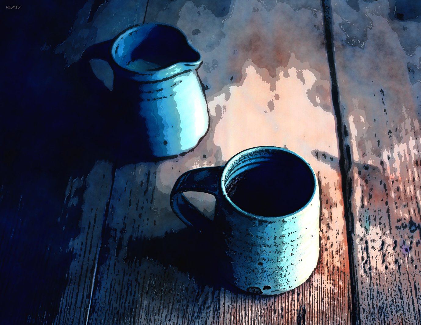 Kitchen Table Coffee Cup Still Life