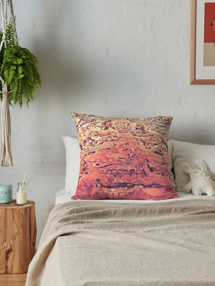 Layers of Sand Throw Pillow