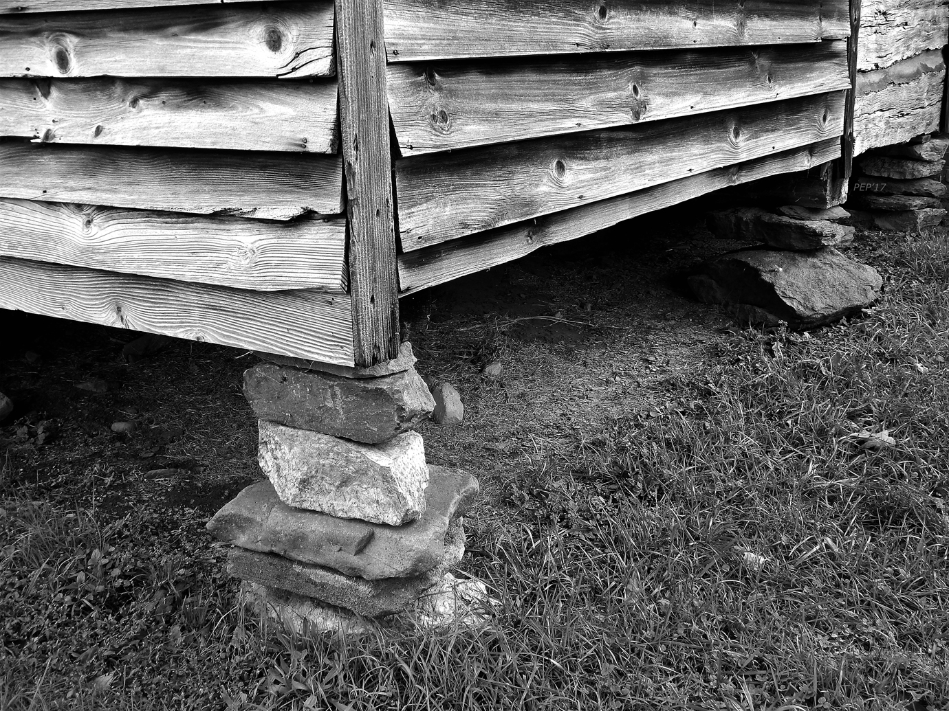 Vintage Black And White Structure