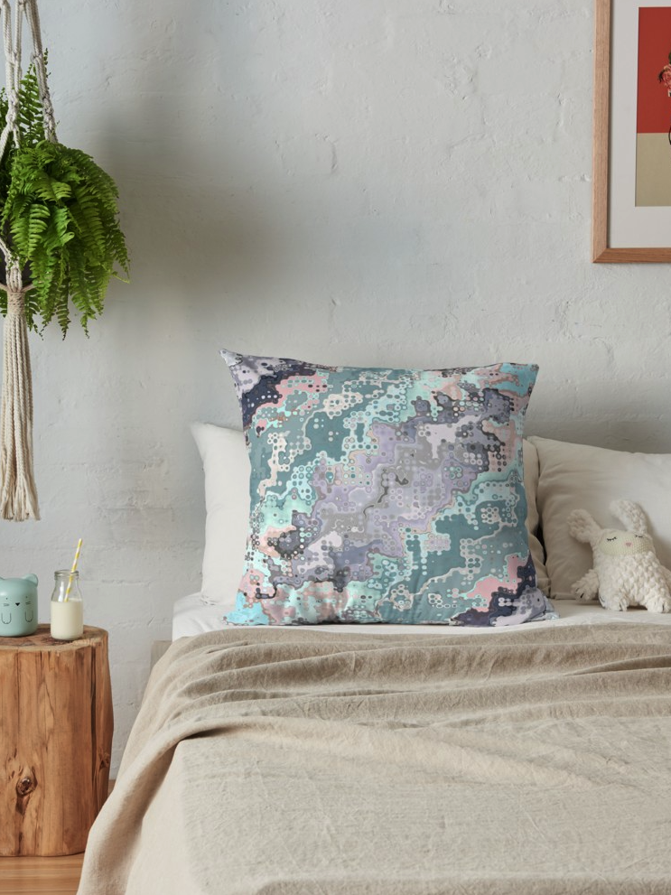 Abstract Pastels Pattern Throw Pillow