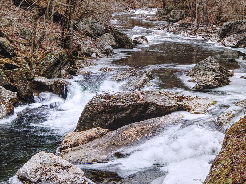 Rocky River In Winter