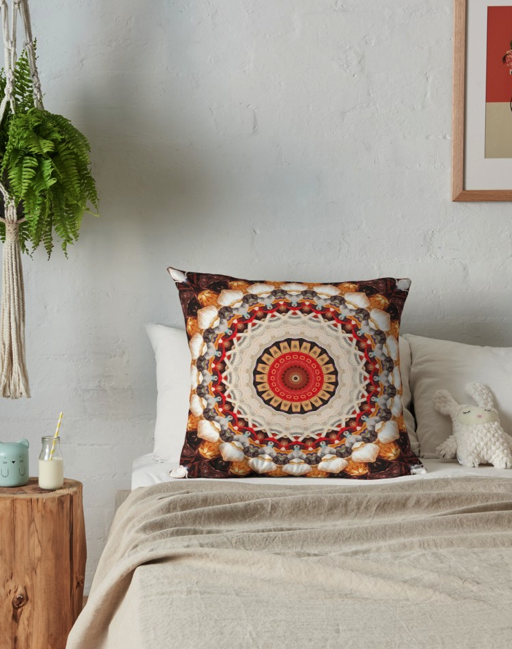 Garlic And Yarn Throw Pillow