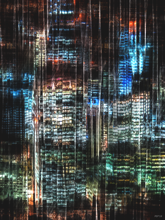 Colorful Buildings At Night