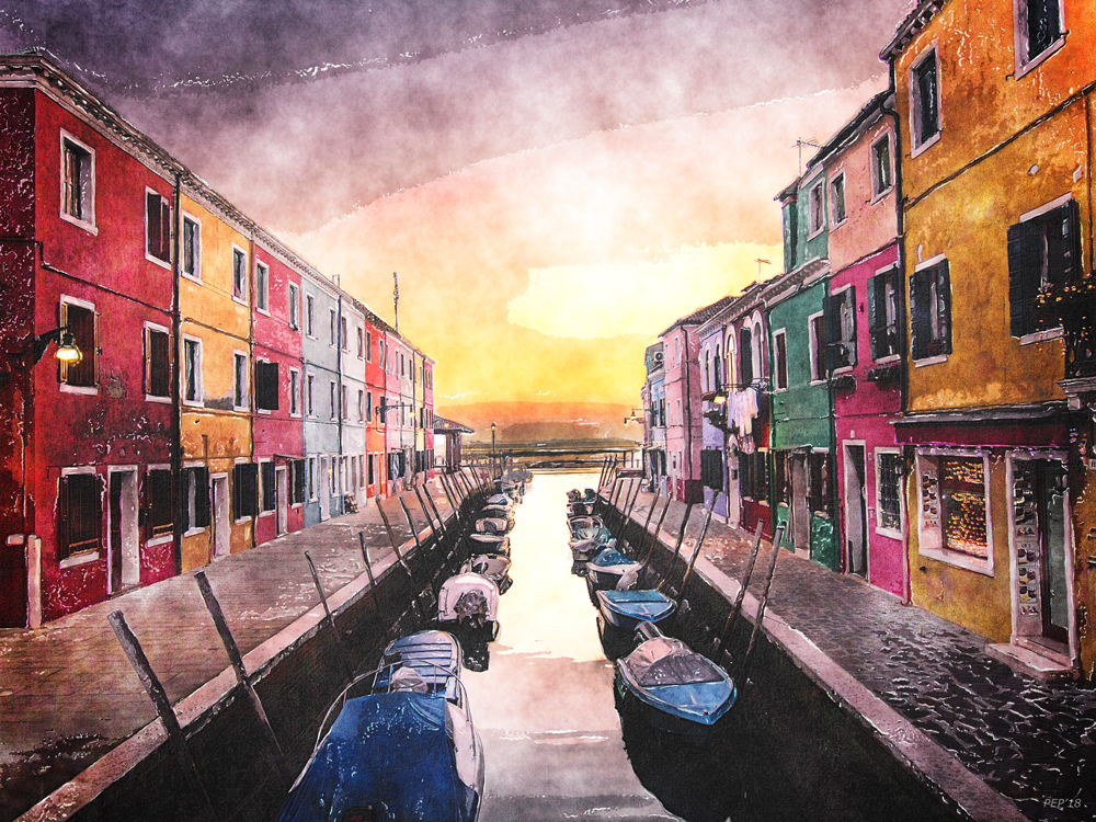 Canal In Venice Italy