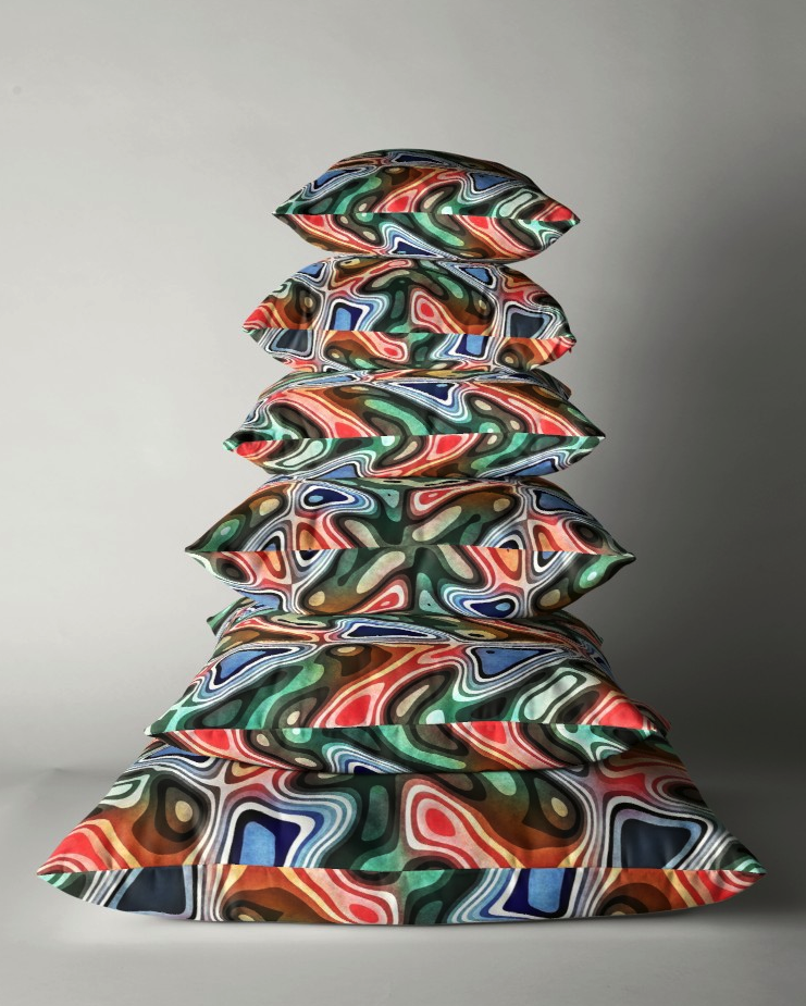 Abstract Pattern On Throw Pillows