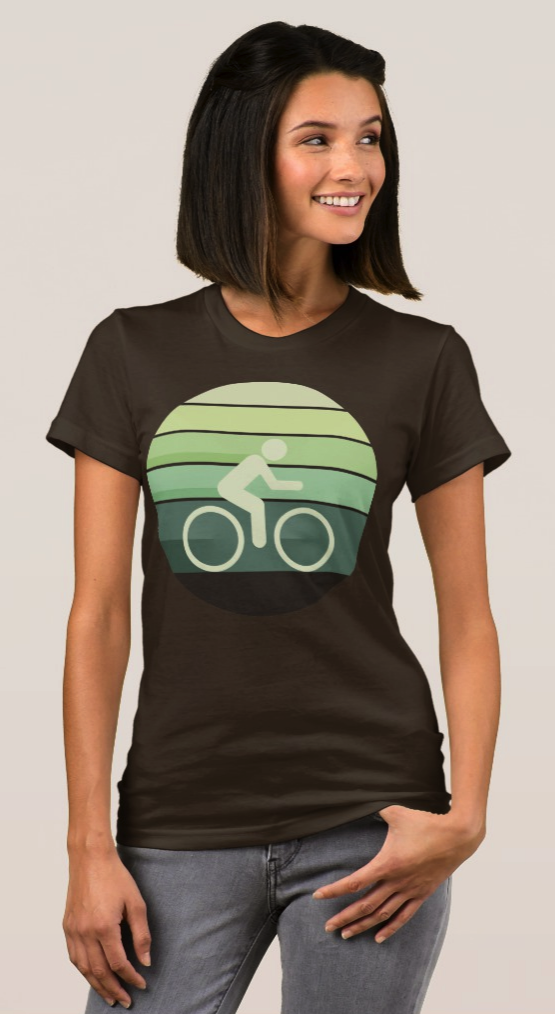Layers of Green Bicycling T-shirt