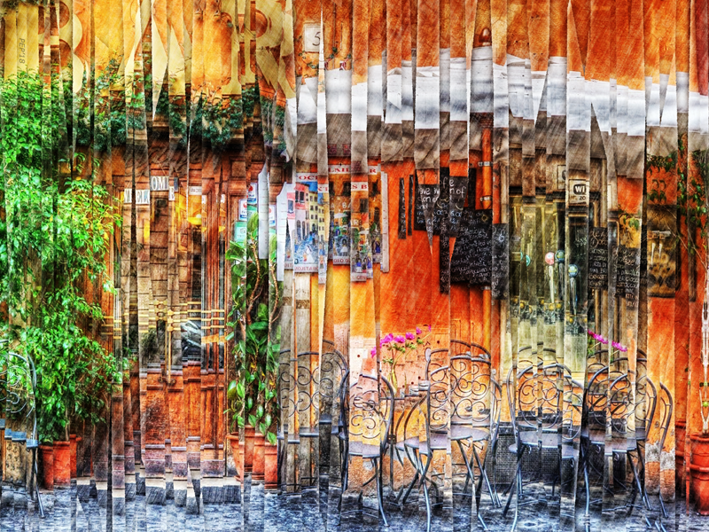 Colorful Street Cafe