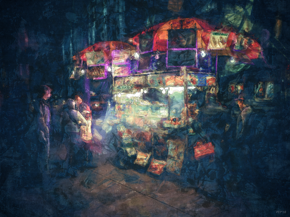Street Vendor Food Stand