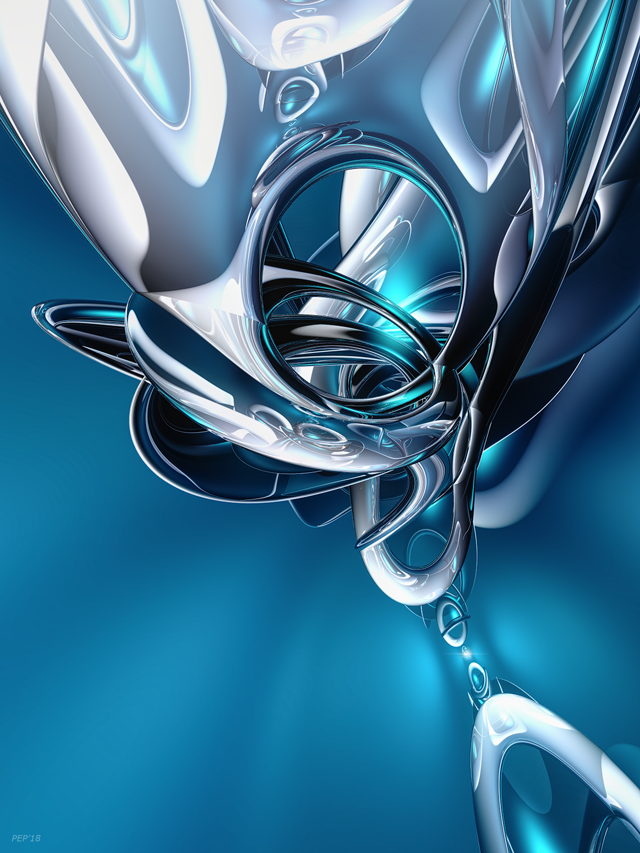 Blue Metal Abstract