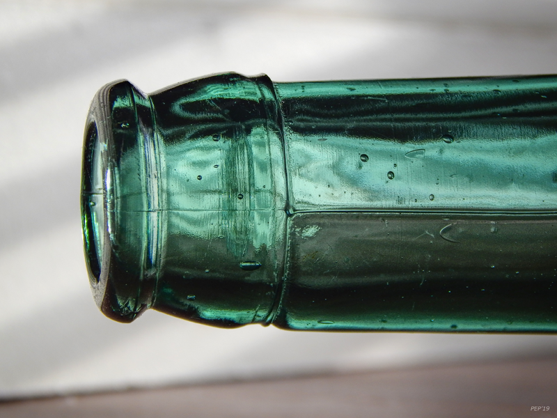 Air Bubbles In Vintage Glass