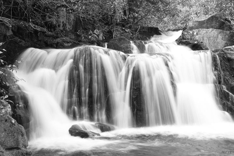 Black And White Waterfall