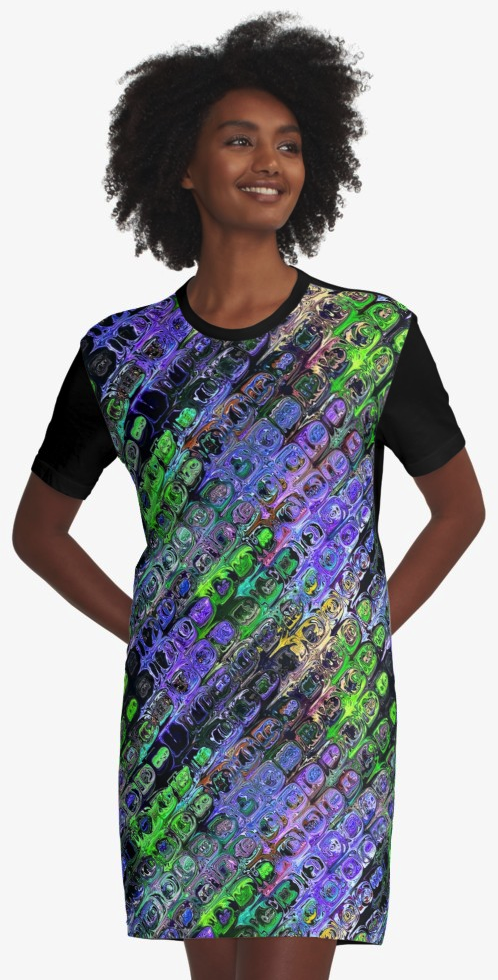 Abstract Pattern Graphic T-shirt Dress
