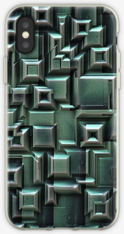 Industrial Green Geometry iPhone Case