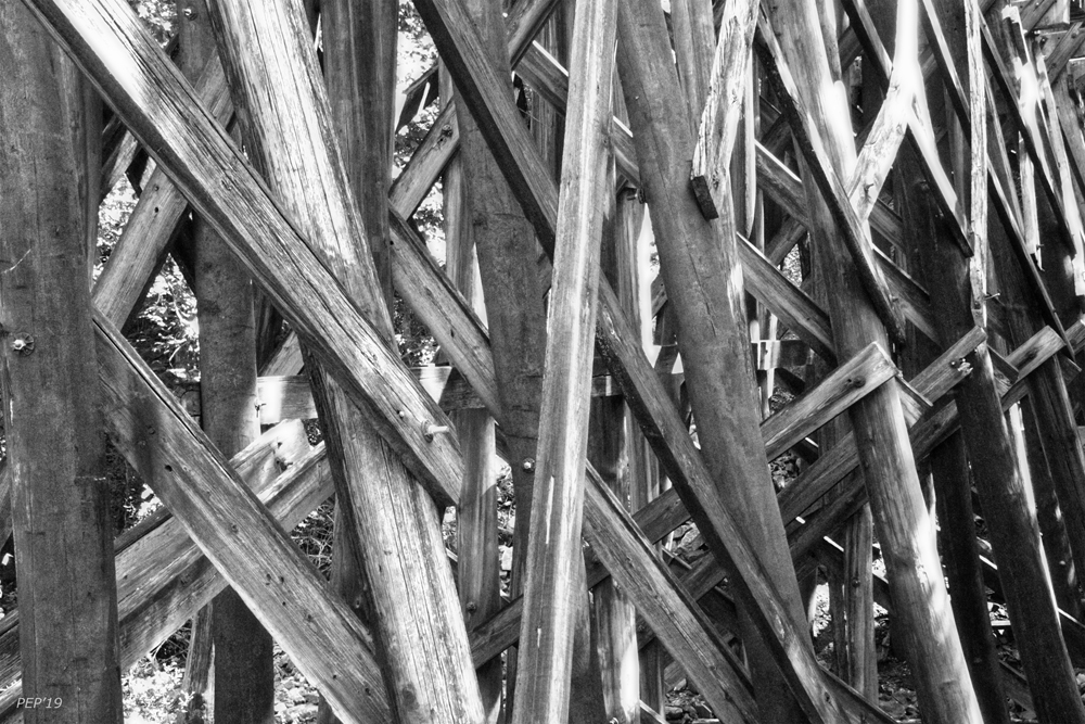 Black And White Train Trestle