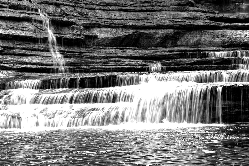 Black And White Waterfall