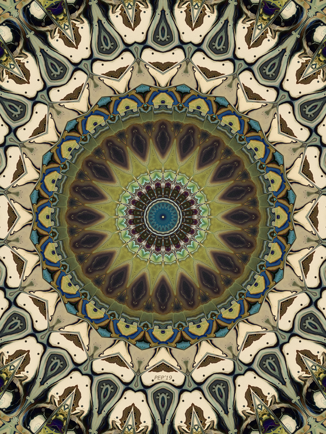 Tan And Green Abstract