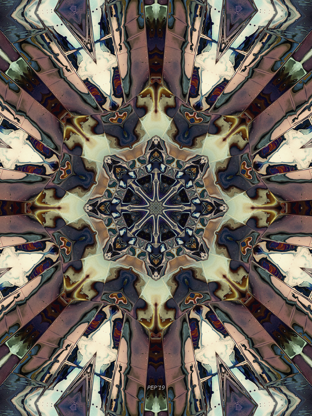 Copper And Green Kaleidoscope