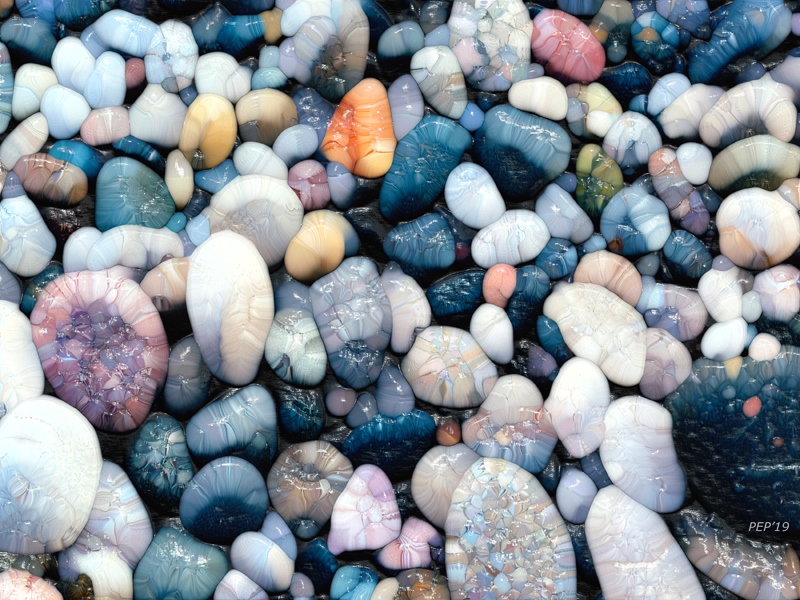 Digitized Stones By The Sea