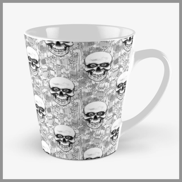 Halloween Skull Pattern Coffee Mug