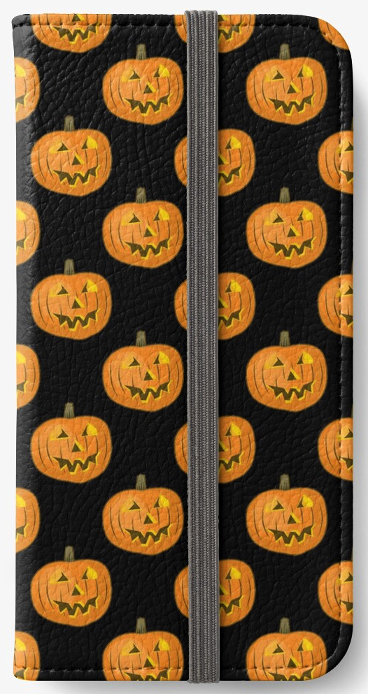 Halloween Pumpkin Pattern iPhone Wallet
