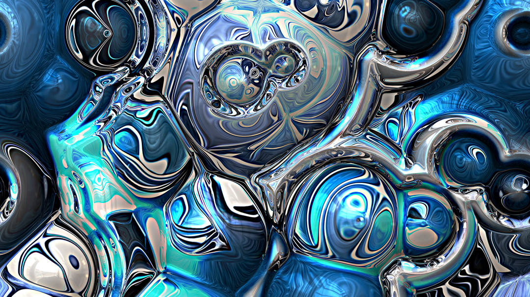 Chaotic Blue Spheres Pattern