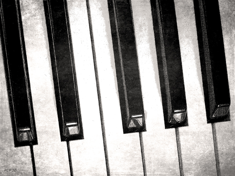 Vintage Piano Keys