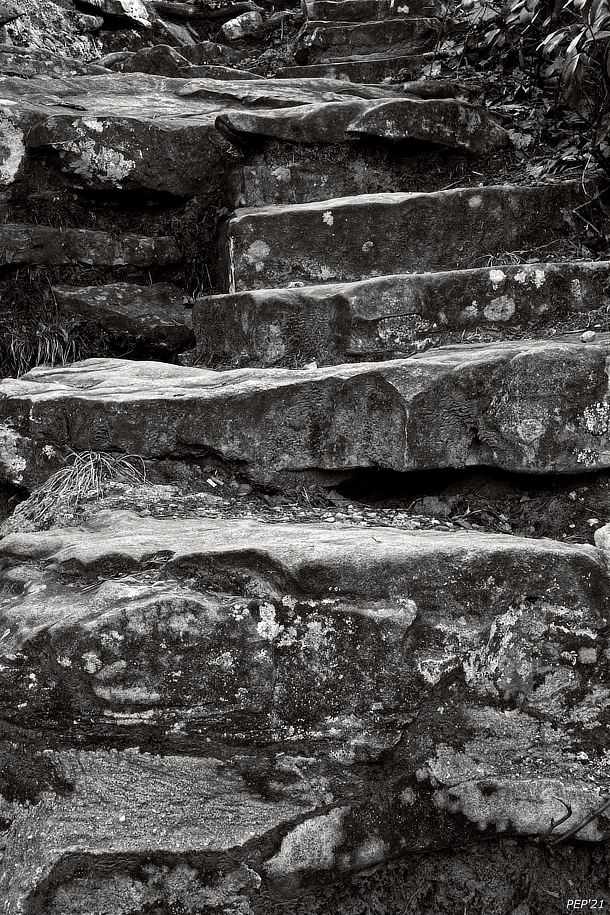 Black And White Rock Steps