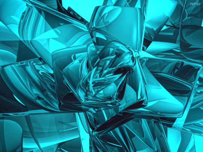 Abstract Blue Reflections