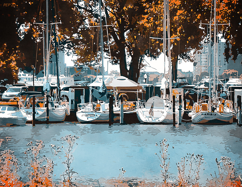 Sailboats In Dock