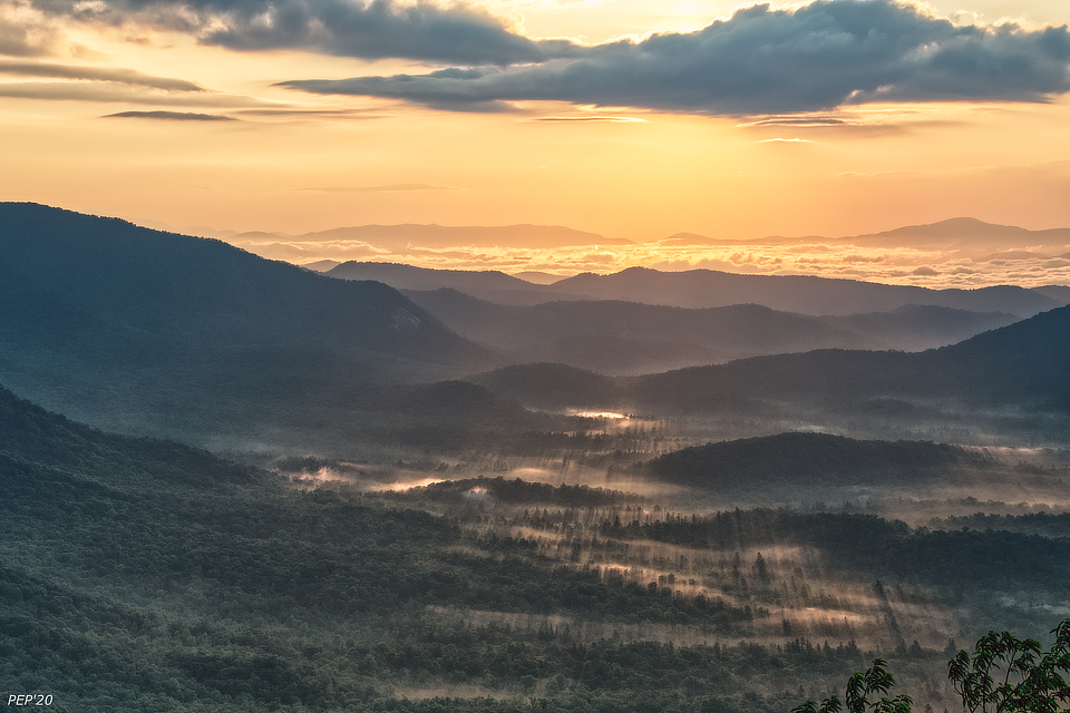 Sunrise In The Blue Ridge Mountains
