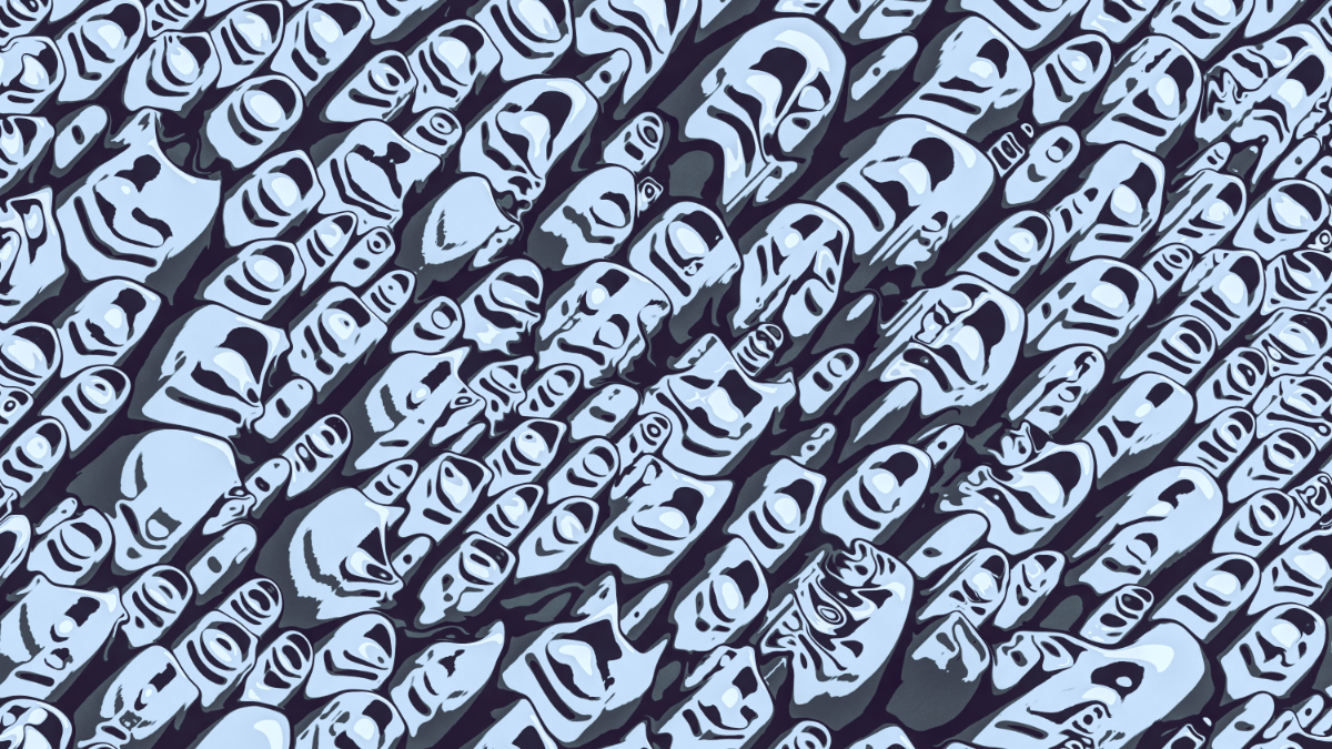 Abstract Blue Hues Pattern