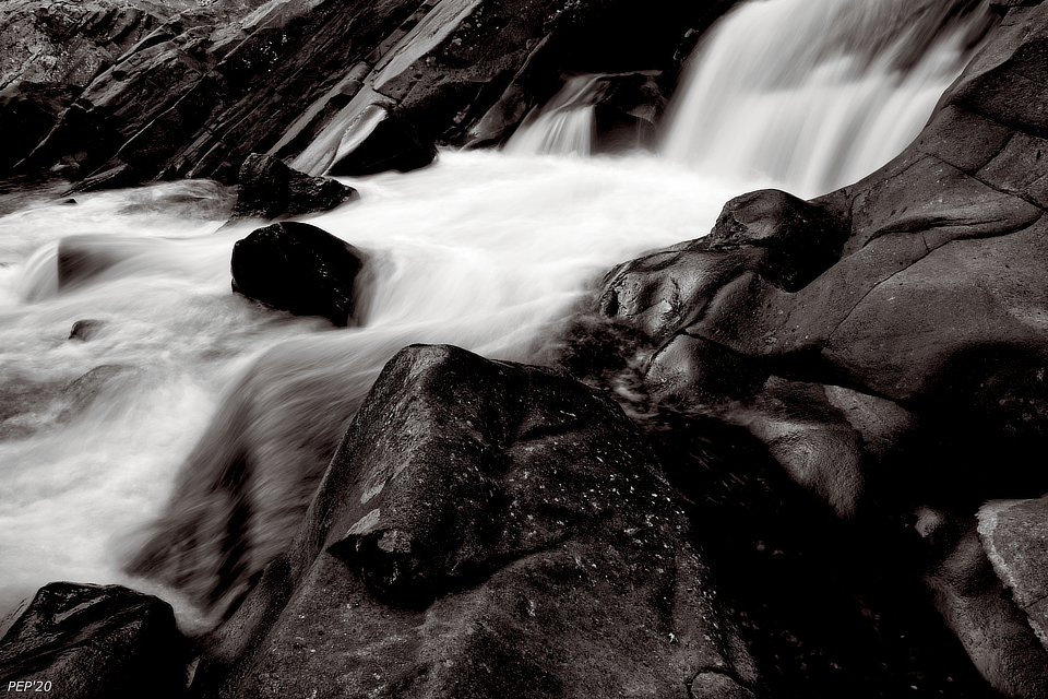 Black And White Waterfall