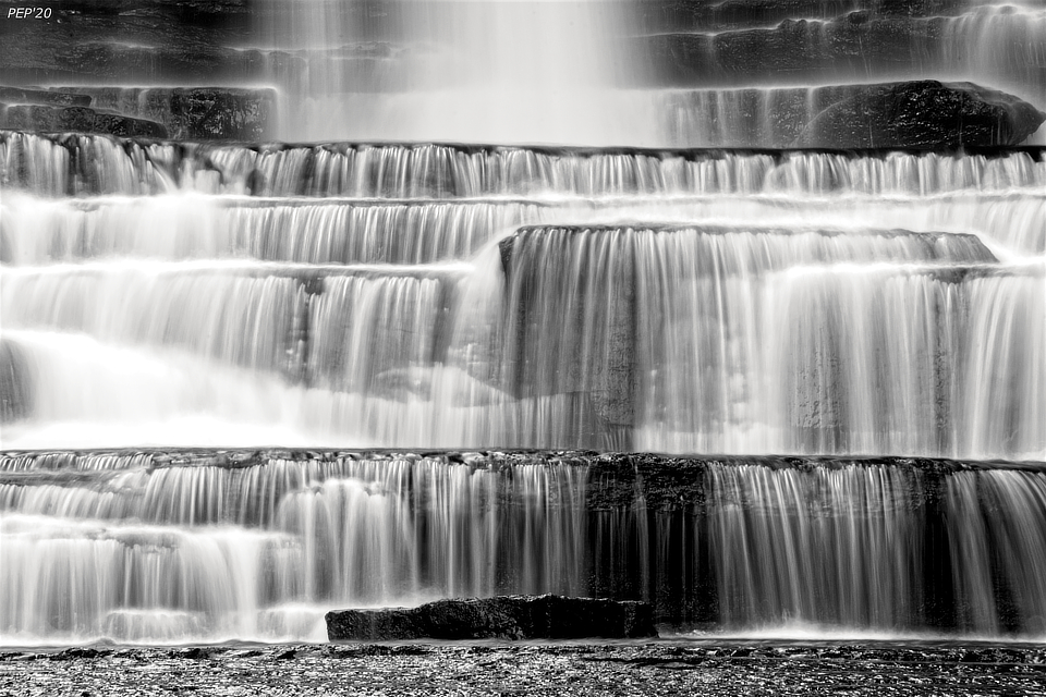 Black And White Waterfall