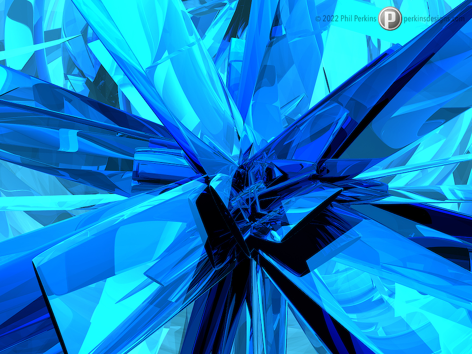 Abstract Blue Metal