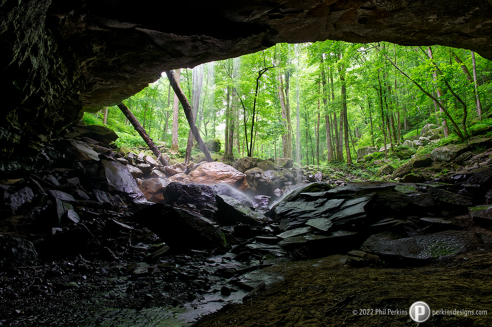Cave Behind Waterfall