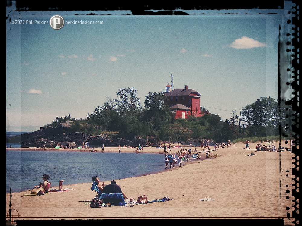 Vintage Beach Scene