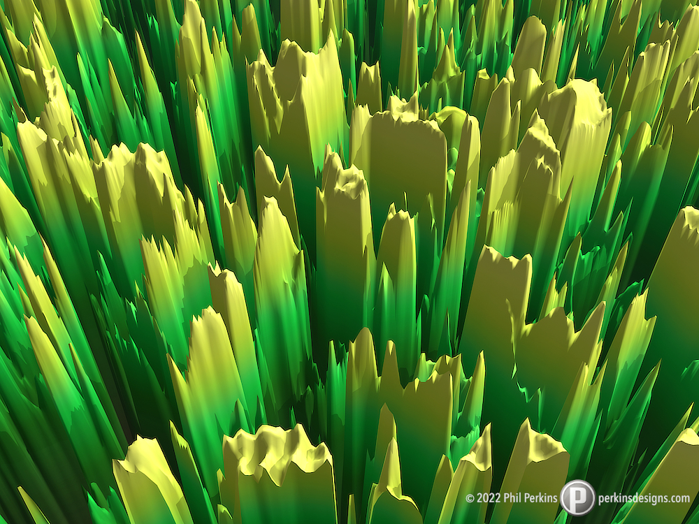Green and Gold Abstract