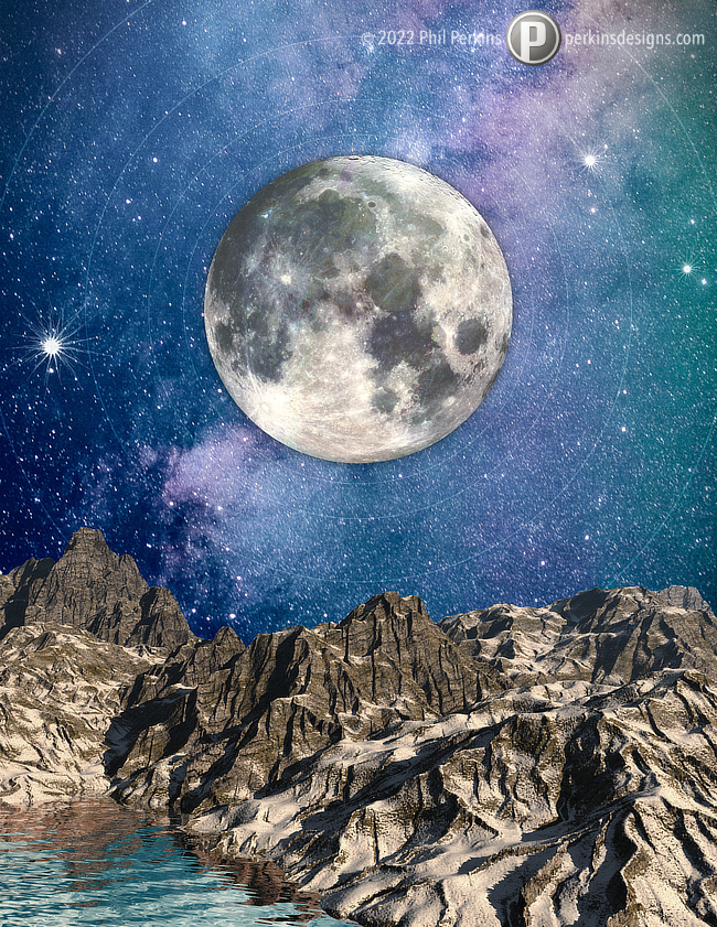Moon Over Mountains