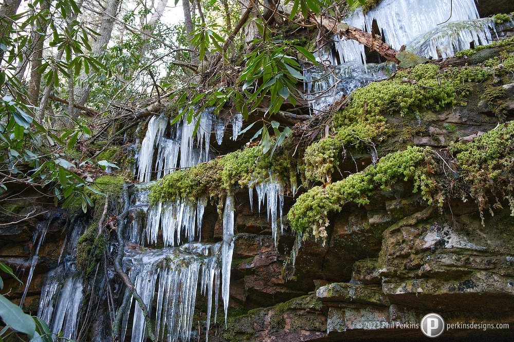 Icicles on Gorge Wall
