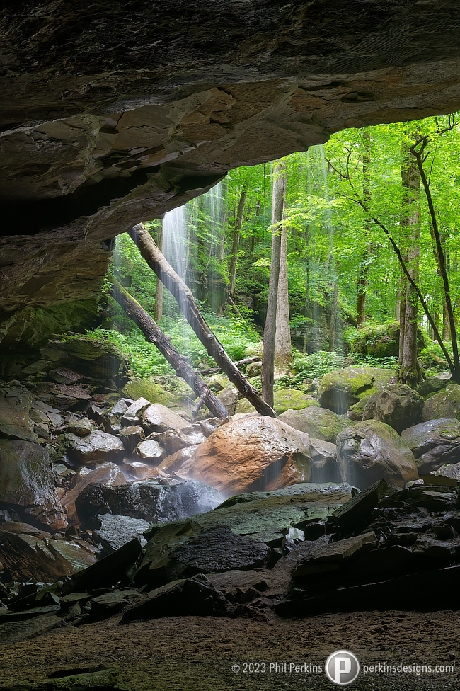 Behind the Falls