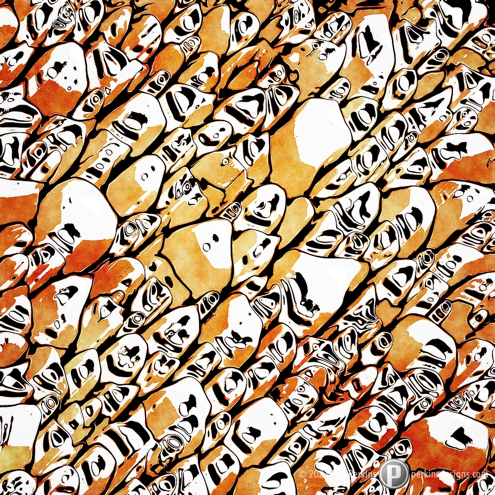 Orange Shapes Watercolor