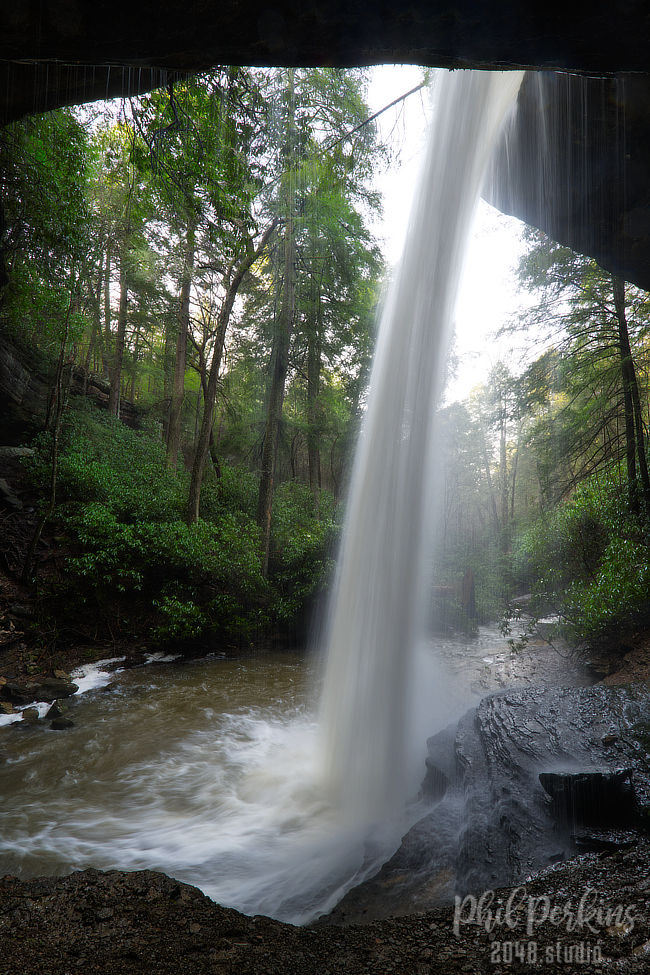 Behind the Falls