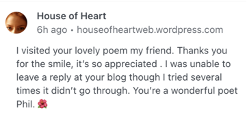 Holly's response to my poem