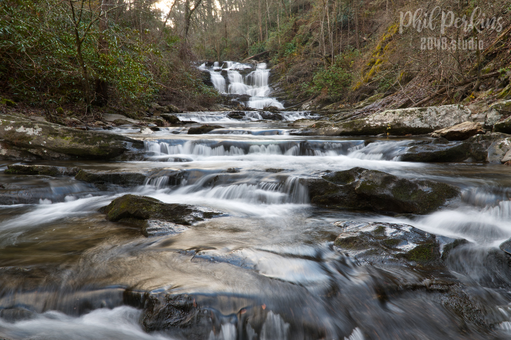 Cascading Forest Waterfall