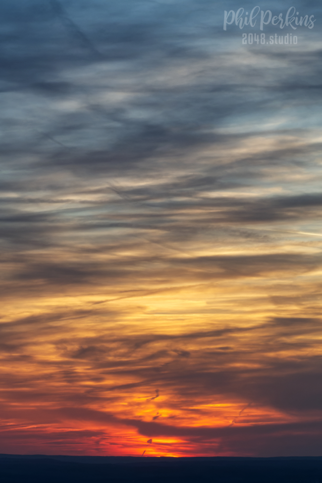 Layered clouds at Sunset