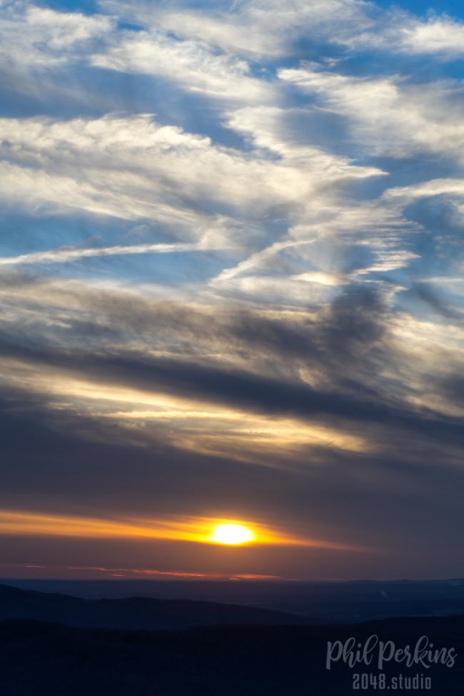 Sunset Over Rolling Hills